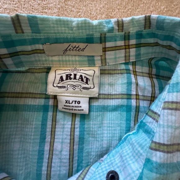 Ariat Women's Blue Plaid Button Down Shirt - Picture 4 of 4
